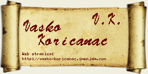Vasko Korićanac vizit kartica